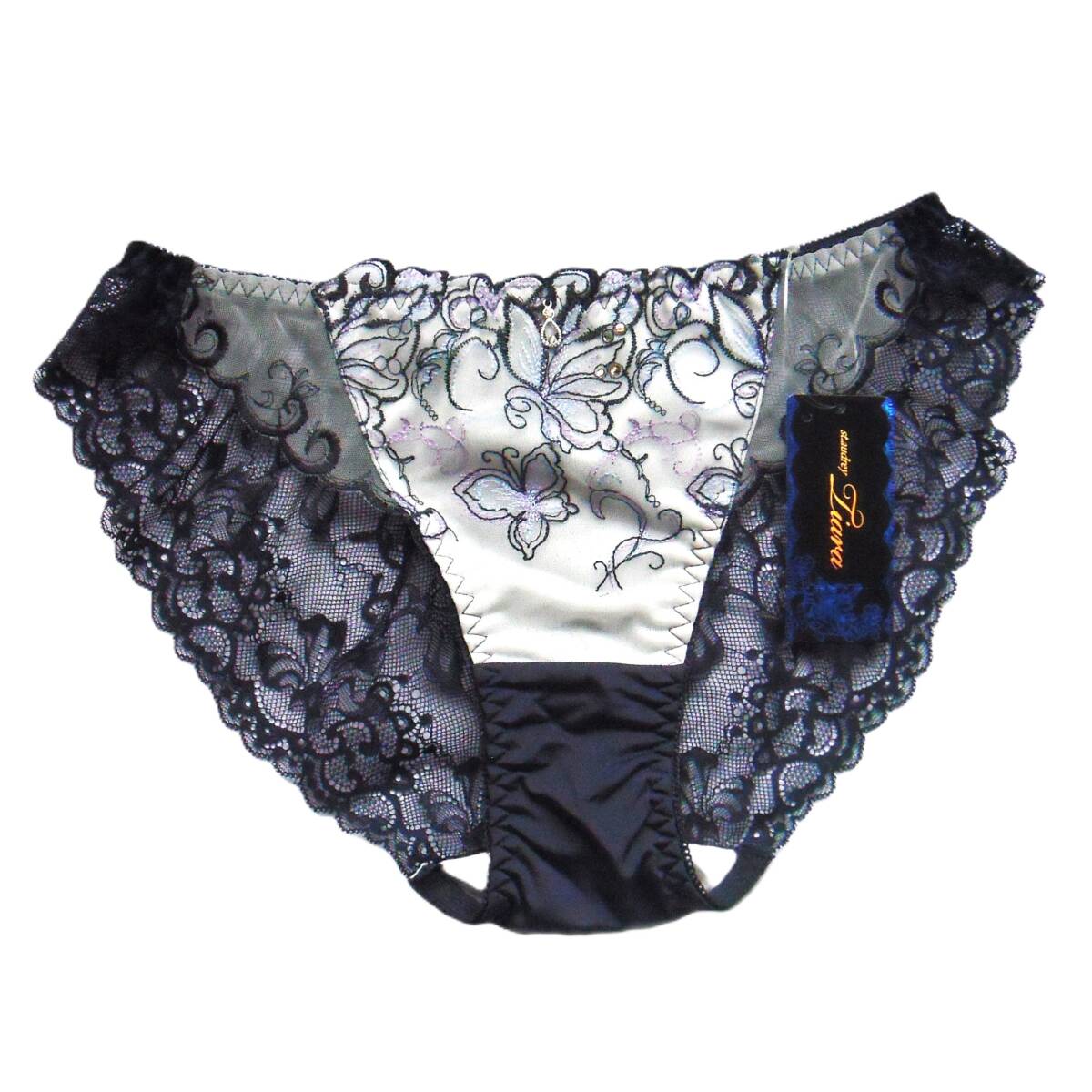 St.audrey Tiara ジュエルバタフライ バックレースショーツ M セントオードリー ティアラ 蝶々刺繍 パンツ ピンク 新品送料込 定価\1,650_画像6