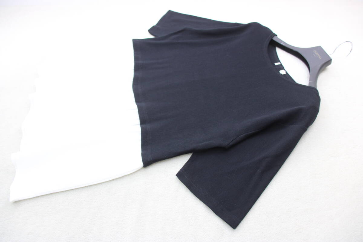 4-126 新品 ドッキングチュニックカットソー ブラックＦサイズ