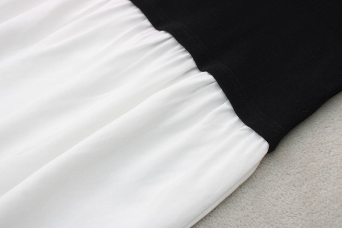 4-126 新品 ドッキングチュニックカットソー ブラックＦサイズ