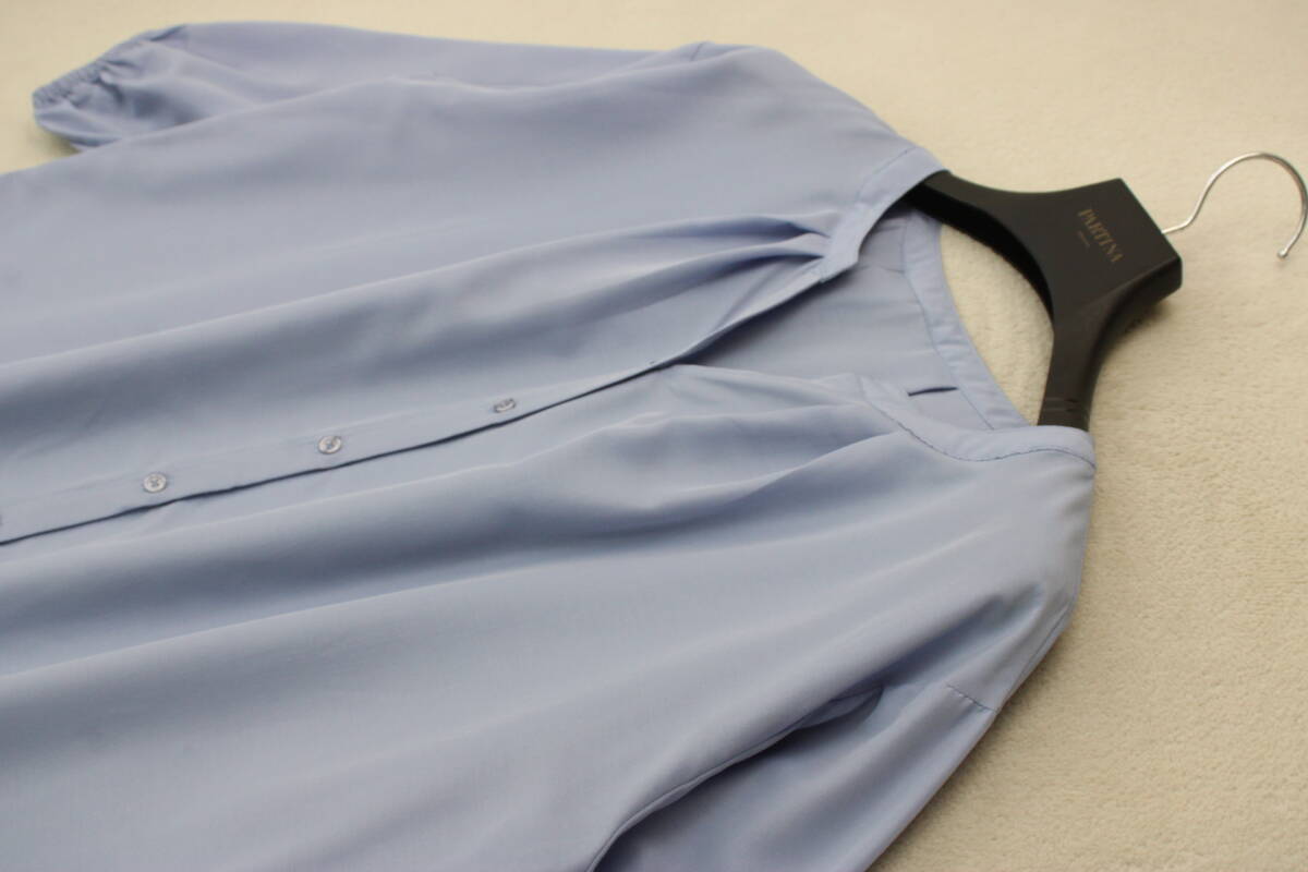 4-661 新品 チュニックシャツ ブルーＦサイズ