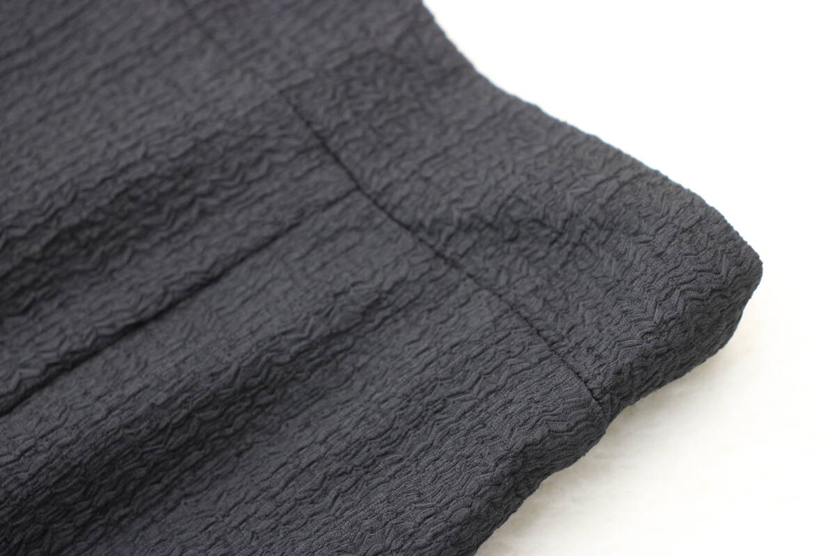 3783 新品 ウエストゴムふくれジャガードマーメイドスカート ブラックＦサイズ