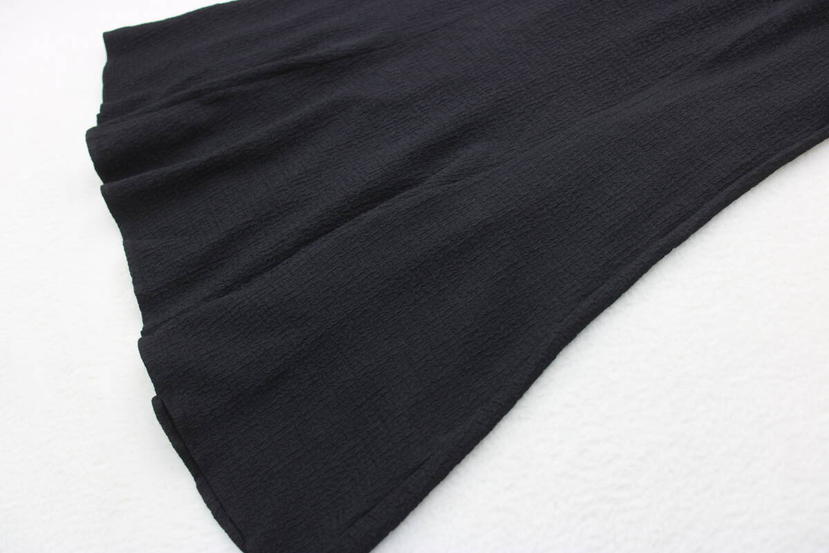 3783 新品 ウエストゴムふくれジャガードマーメイドスカート ブラックＦサイズ