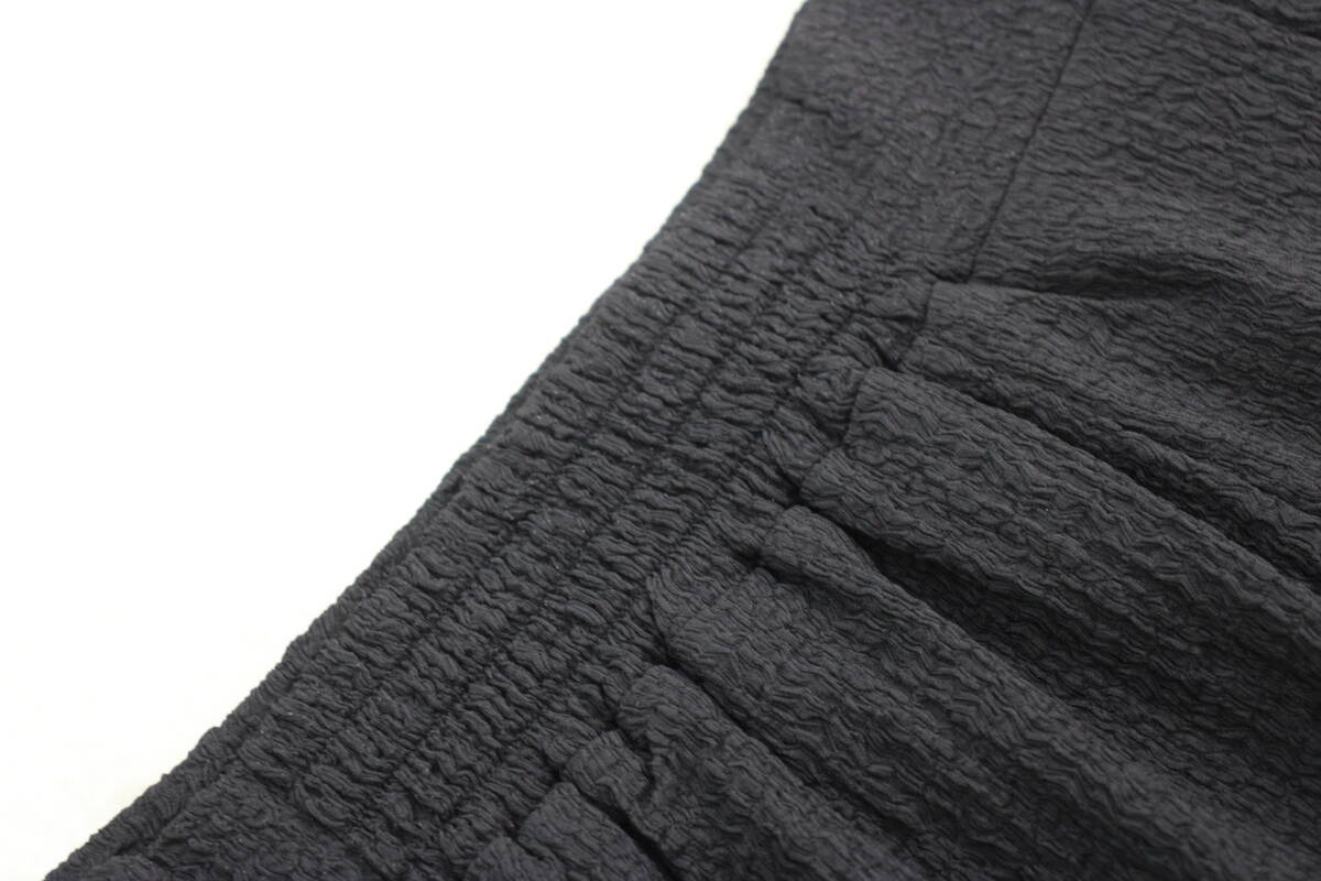 3783 新品 ウエストゴムふくれジャガードマーメイドスカート ブラックＦサイズ