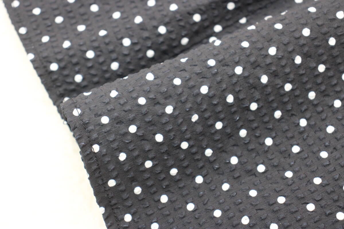 4447 新品 ウエストゴムサッカー地ドット柄スカート 定価￥13,000＋稅