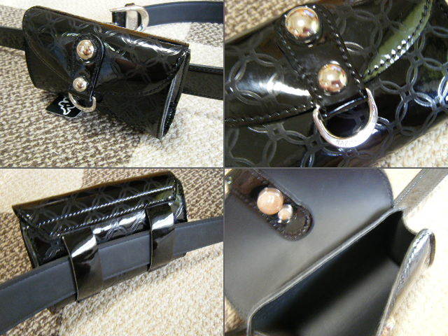 Kappa kappa ITALIA Golf для сумка имеется эмаль ремень чёрный цвет размер свободный бардачок кейс для хранения удален возможно искусственная кожа производства обычная цена 12100 иен