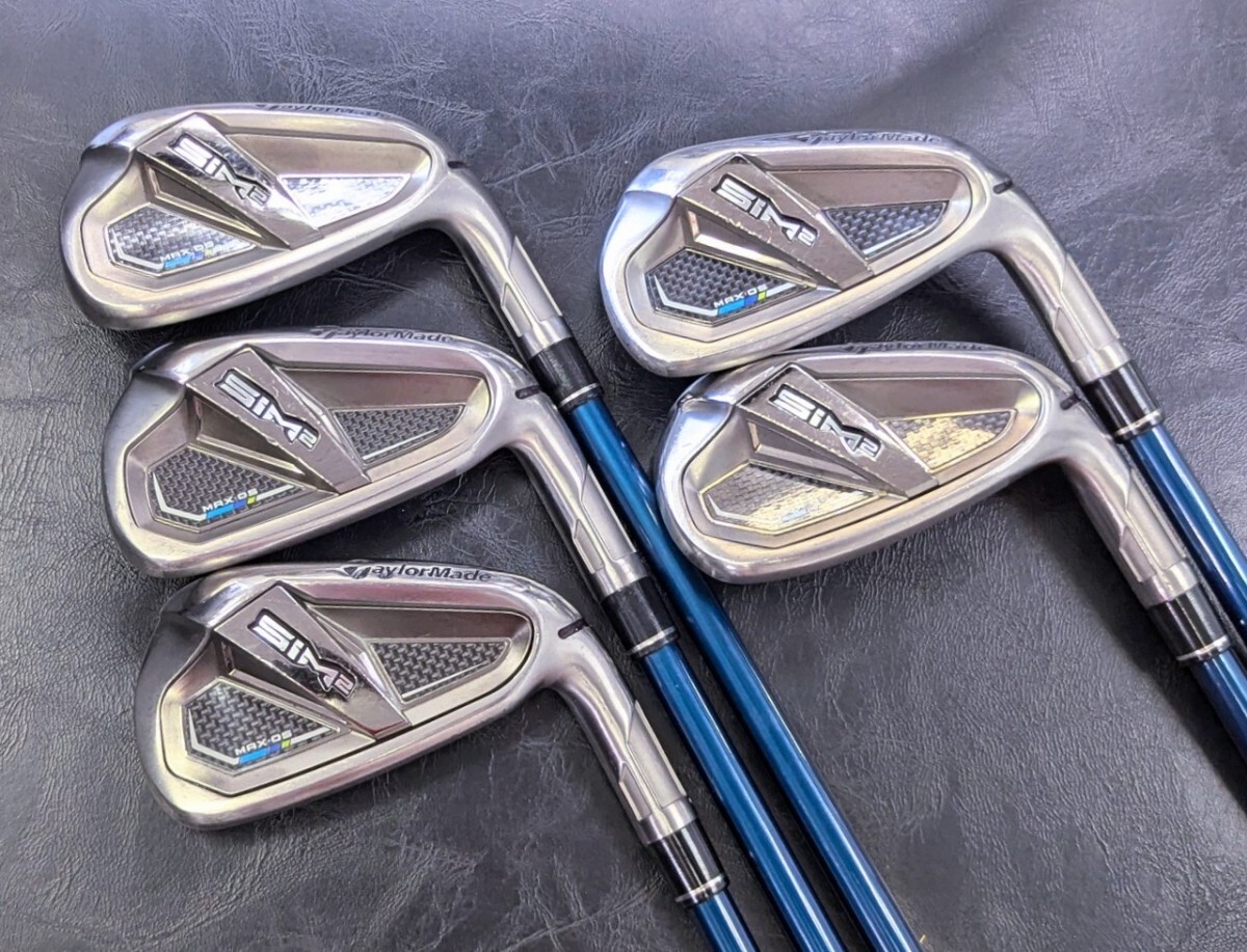 飛び系優(yōu)しいアイアン SIM2 MAX OS カーボンシャフト R 5本セット P 9番 8番 7番 6番 テーラーメイド TaylorMade ゴルフクラブ