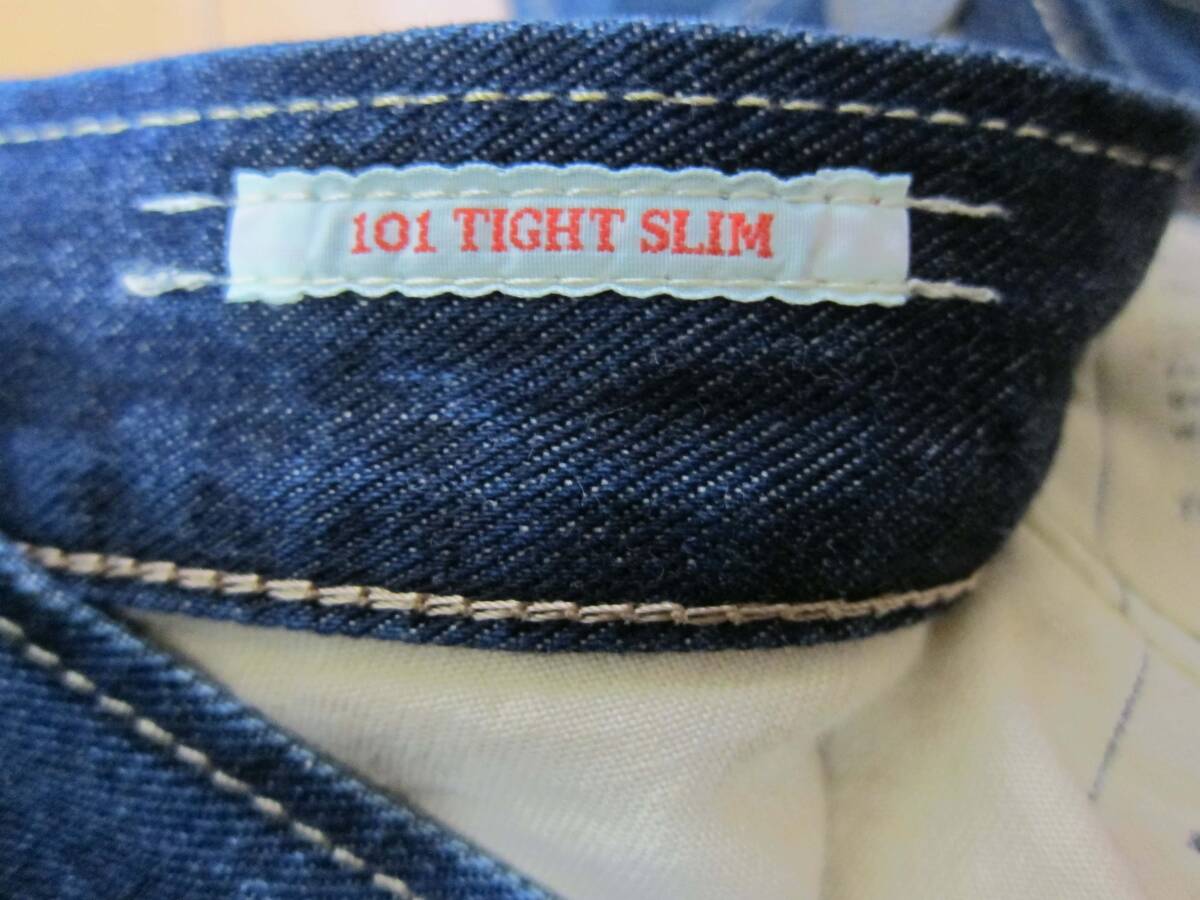 ☆即決!送料無料☆美品 LEE 101 TIGHT SLIM LM9205 リー タイトスリム デニム ジーンズ カットなし89cm_画像9