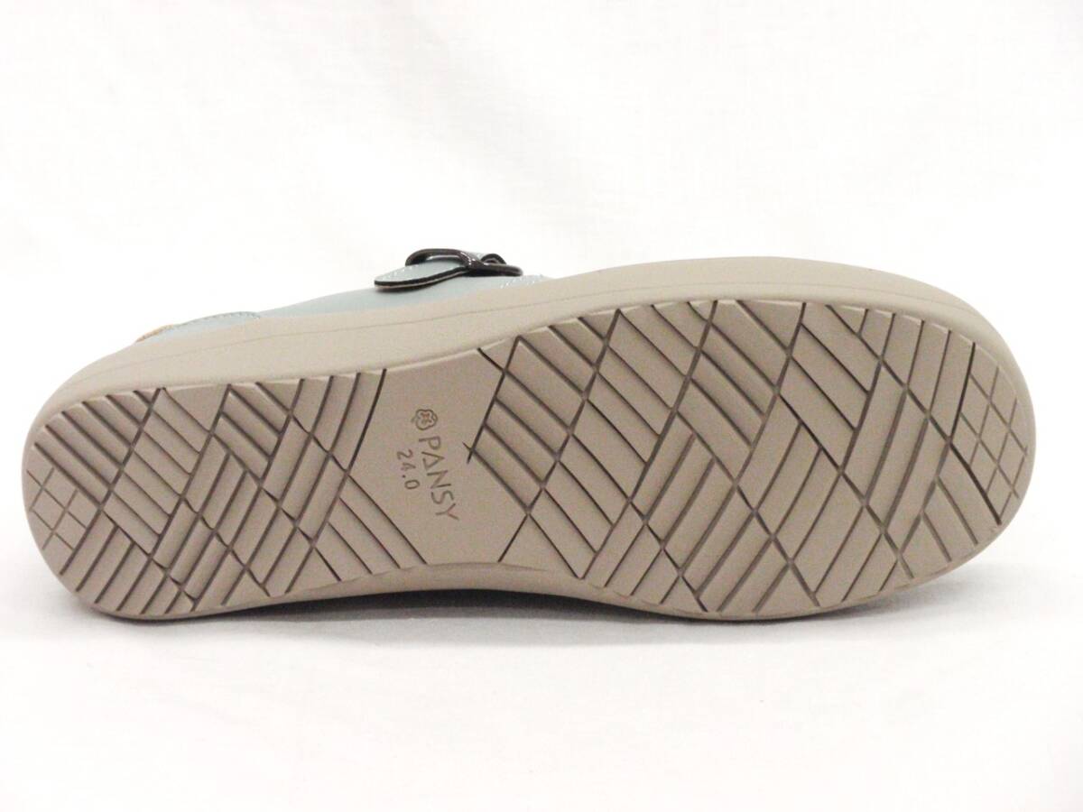 Pansy パンジー 7566 ブルー 24.5cm ハンズフリーシューズ 軽量 レディース カジュアルシューズ_画像7