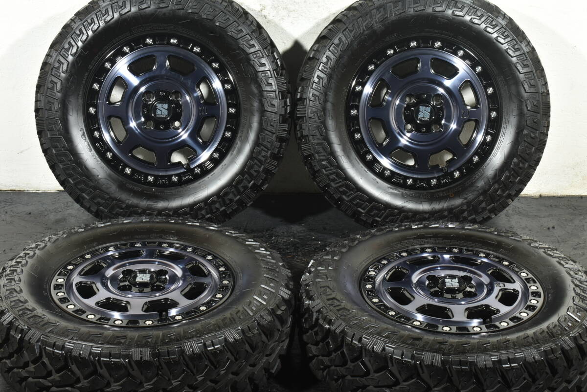 ☆エクストリームJ XJ07 14インチ☆PCD100 4.5J +43☆MAXXIS BIGHORN764 M/T☆195R14C 106/104Q☆リフトアップ 軽トラ エブリイ ハスラー☆_画像1