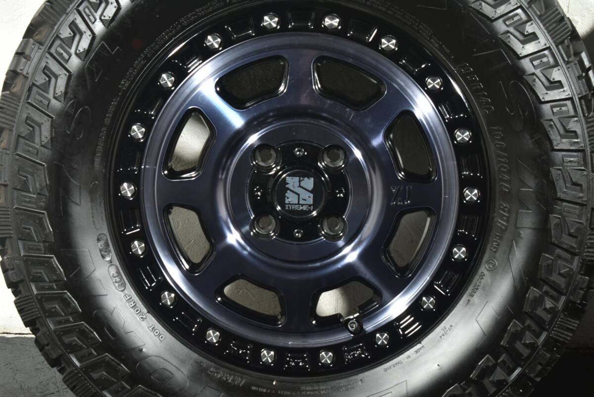 ☆エクストリームJ XJ07 14インチ☆PCD100 4.5J +43☆MAXXIS BIGHORN764 M/T☆195R14C 106/104Q☆リフトアップ 軽トラ エブリイ ハスラー☆_画像2