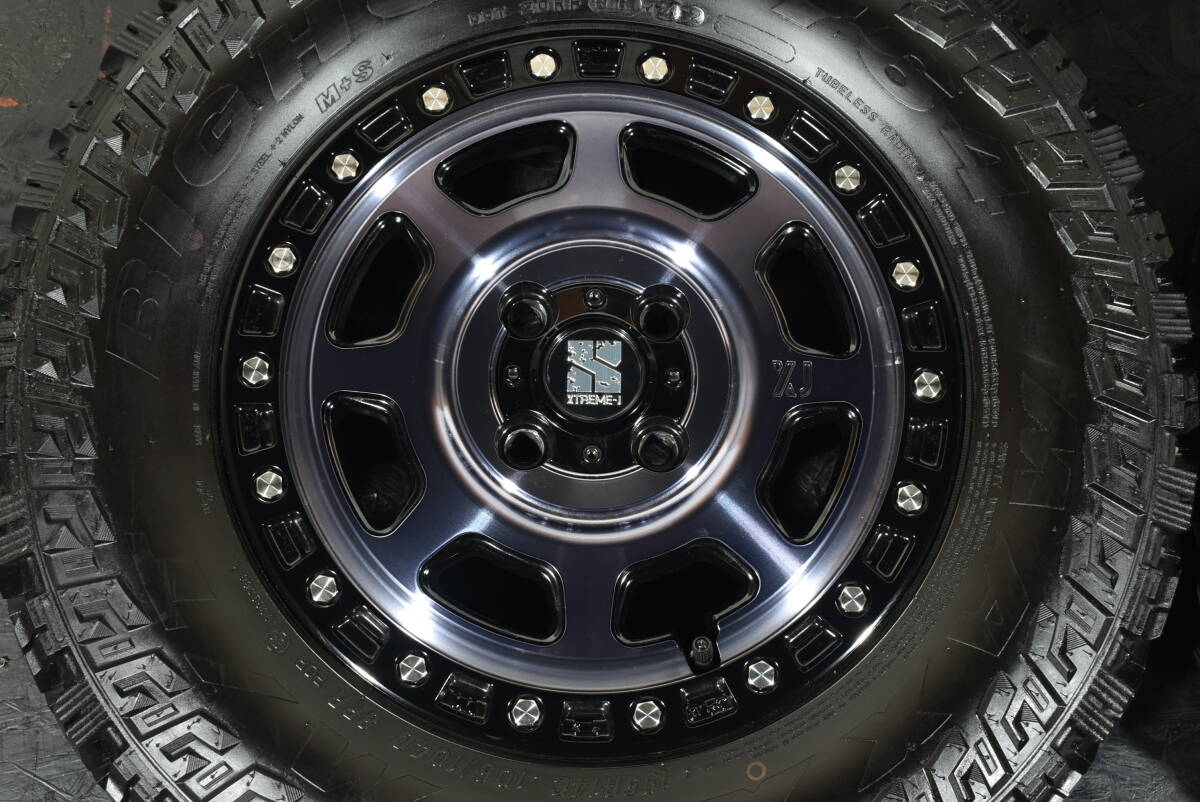 ☆エクストリームJ XJ07 14インチ☆PCD100 4.5J +43☆MAXXIS BIGHORN764 M/T☆195R14C 106/104Q☆リフトアップ 軽トラ エブリイ ハスラー☆_画像4