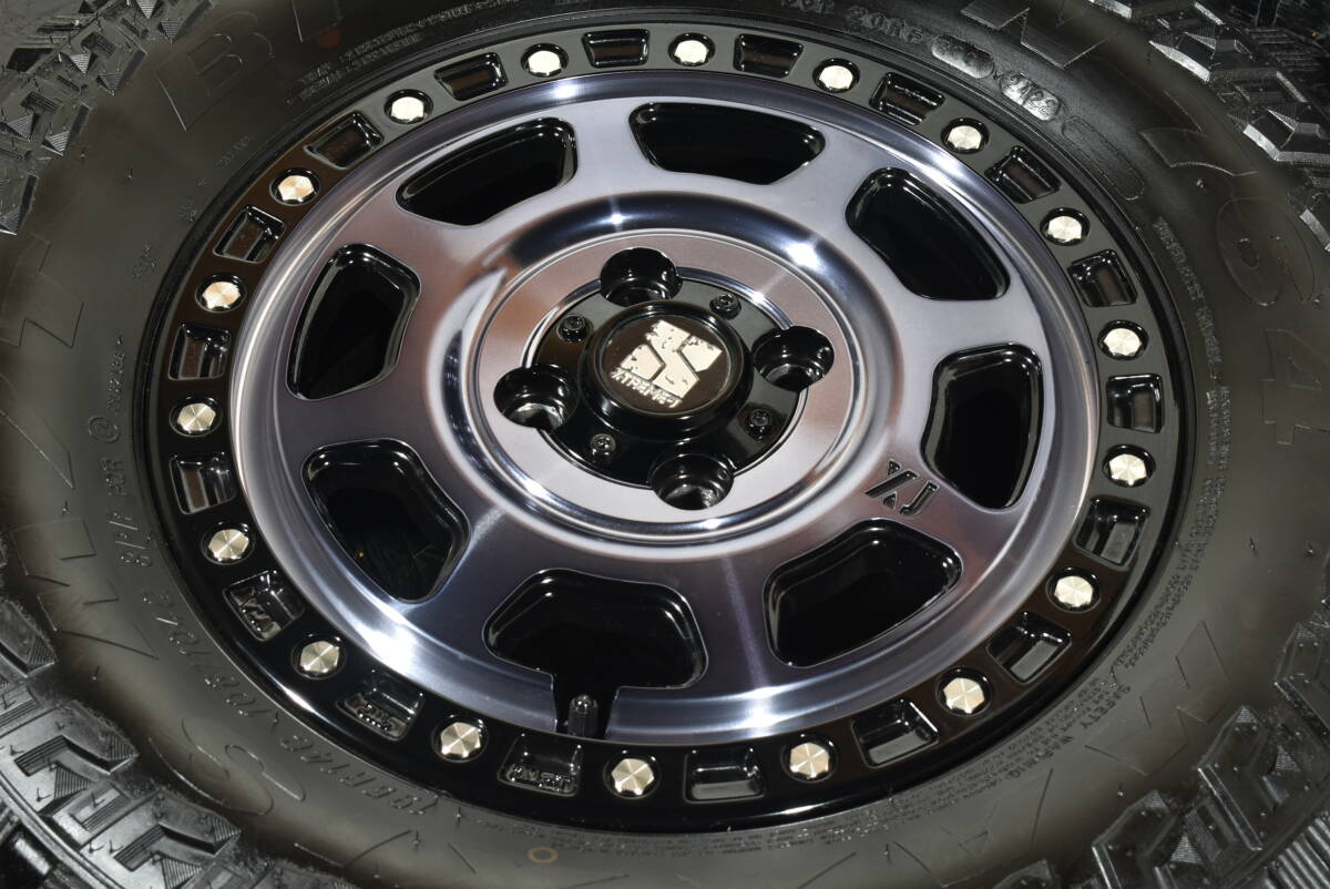 ☆エクストリームJ XJ07 14インチ☆PCD100 4.5J +43☆MAXXIS BIGHORN764 M/T☆195R14C 106/104Q☆リフトアップ 軽トラ エブリイ ハスラー☆_画像6