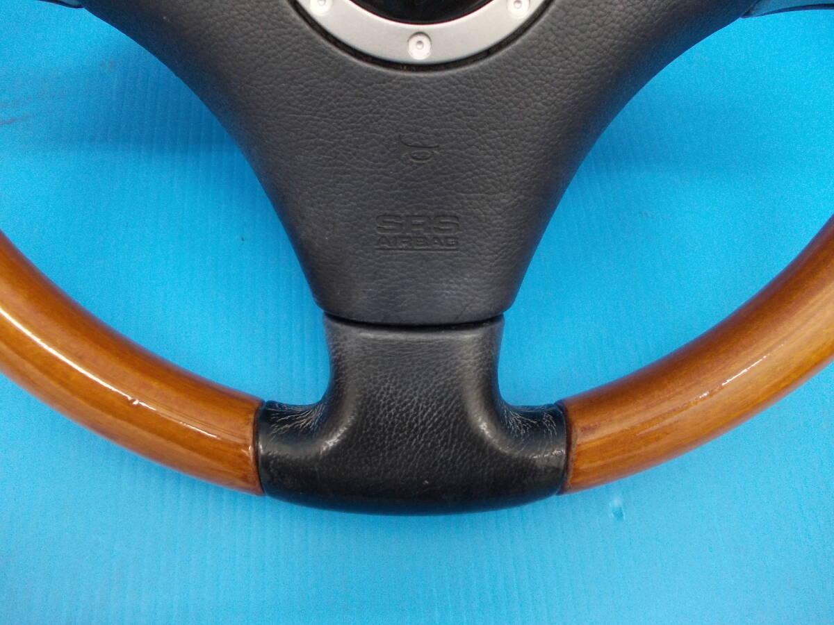 ■中古■　L650S/ミラ・ジーノ　ダイハツ純正　MOMO/モモ　木目/ウッド　レザーハンドル/ステアリングホール　_画像5