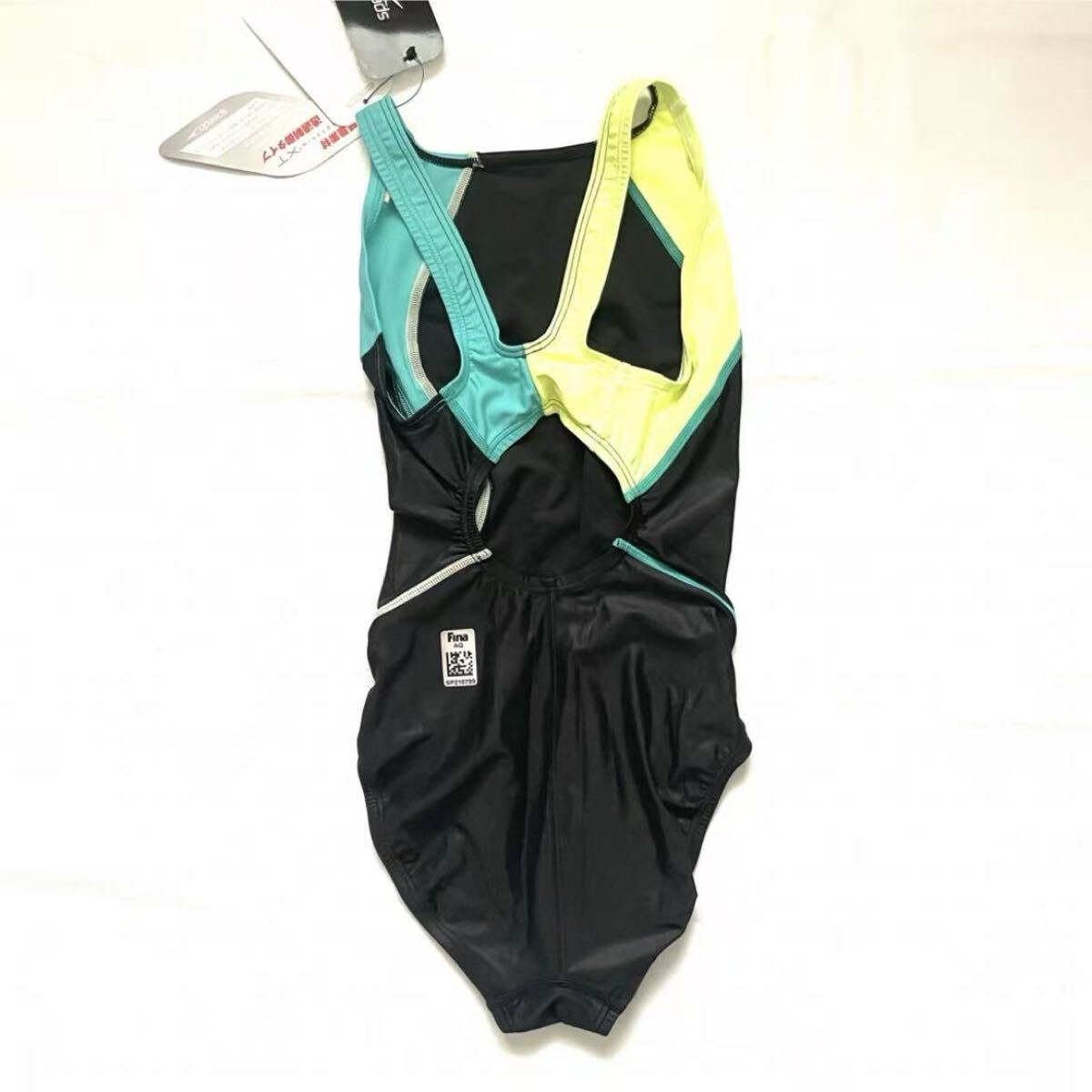 Speedo(スピード)ファストスキン XT-W ウィメンズ セミオープンバック エクスカットスーツ 3 SD48C07 BY(バリブルー×フラッシュイエロー)M_画像5