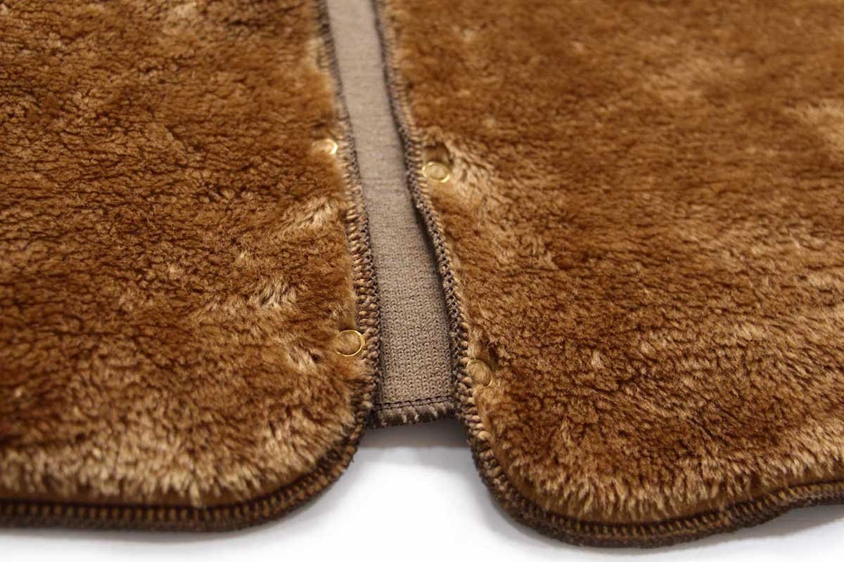 ★90s 英国製 Barbourバブアー A297 パイルライナー ボア ベスト ブラウン C50★55 特大 オールド 3ワラント ユーロ ビッグサイズ_画像6