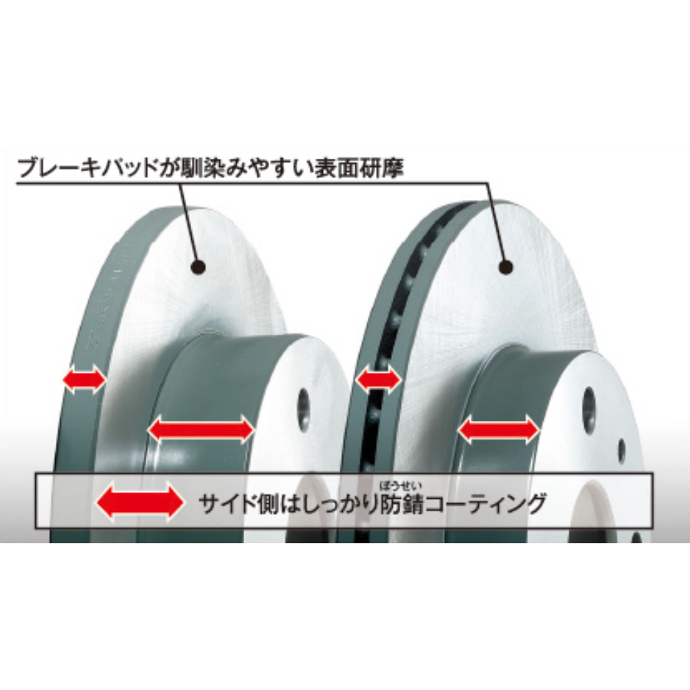 DIXCEL ディクセル ブレーキパッド ディスクローター フロント セットKS71082-4023 TOWN BOX / WIDE タウンボックス / ワイド DS64W_画像2