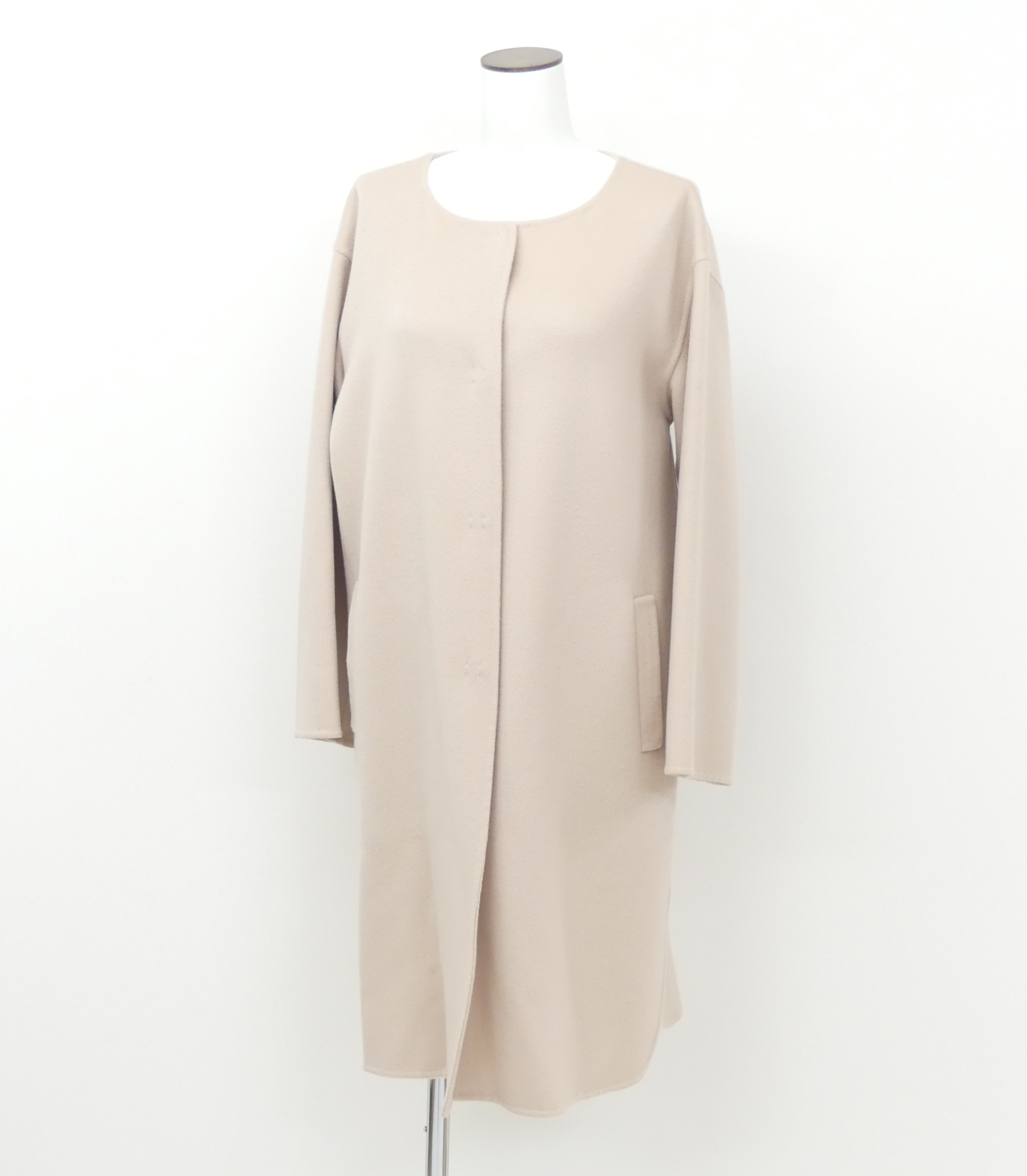 FOXEY コート リリック 40 アンティークベージュ カシミヤWフェイス#フォックスファーフードカシミヤニットストール付 '18年DM掲載 38808