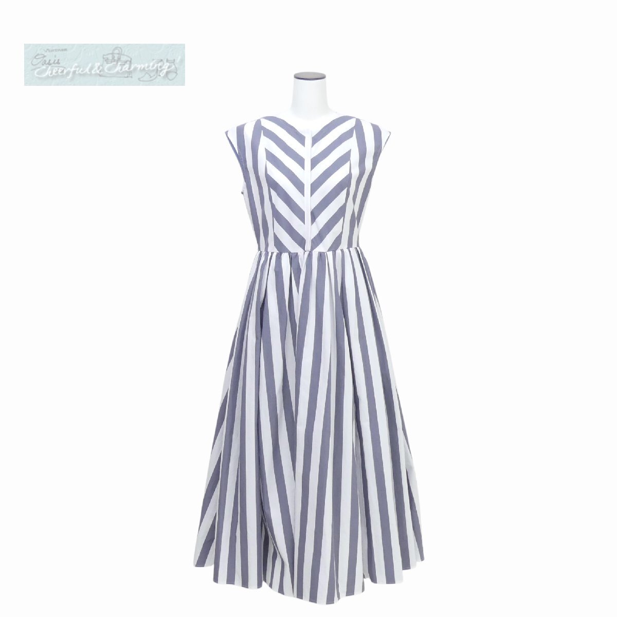 SEVEN TEN by MIHO KAWAHITO セブンテン バックリボンストライプ