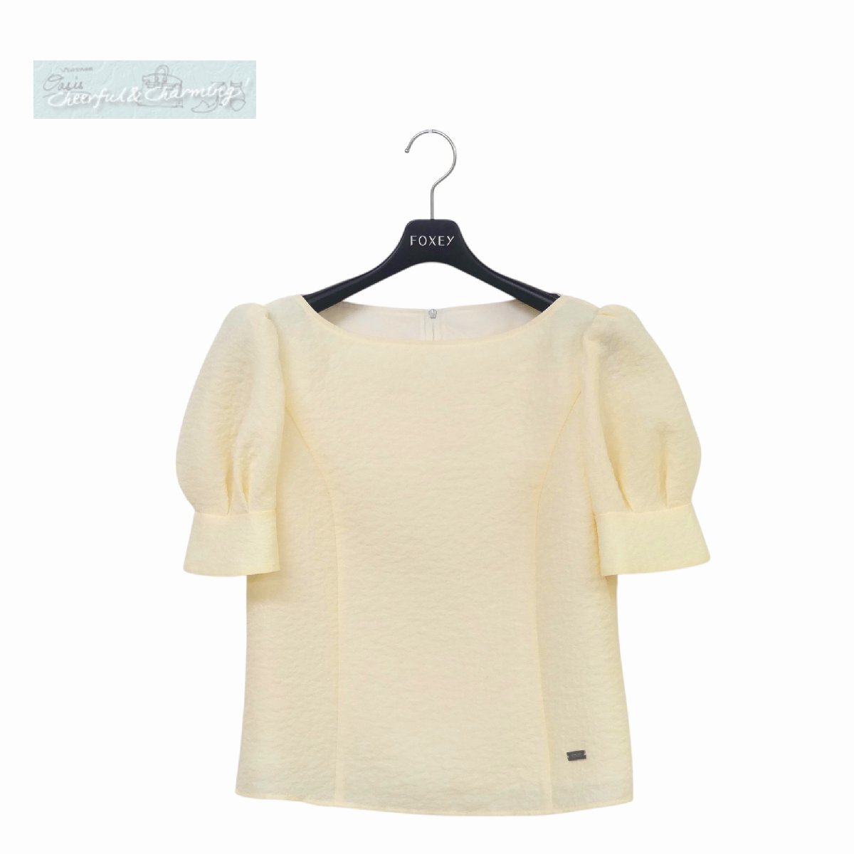 FOXEY ブラウス フルールデトリフル 38 レモンソルベ ポリエステル '25年商品 45319