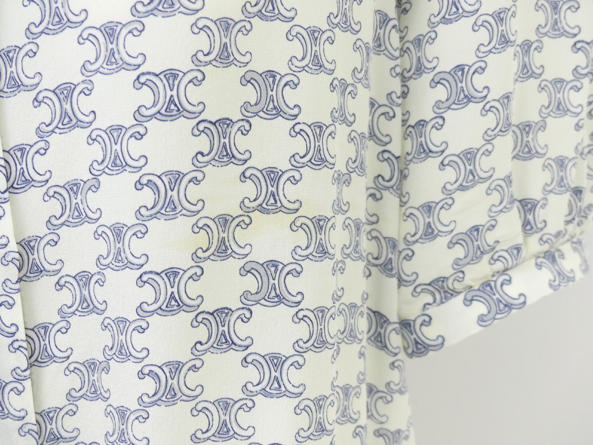 CELINE トリオンフシルクブラウス 34 アイボリー エディスリマン 22SS 2B553632P B＋＋