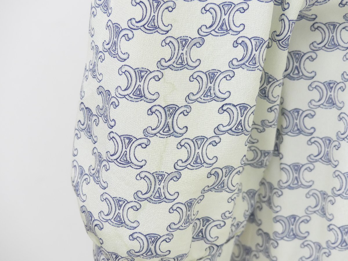 CELINE トリオンフシルクブラウス 34 アイボリー エディスリマン 22SS 2B553632P B＋＋