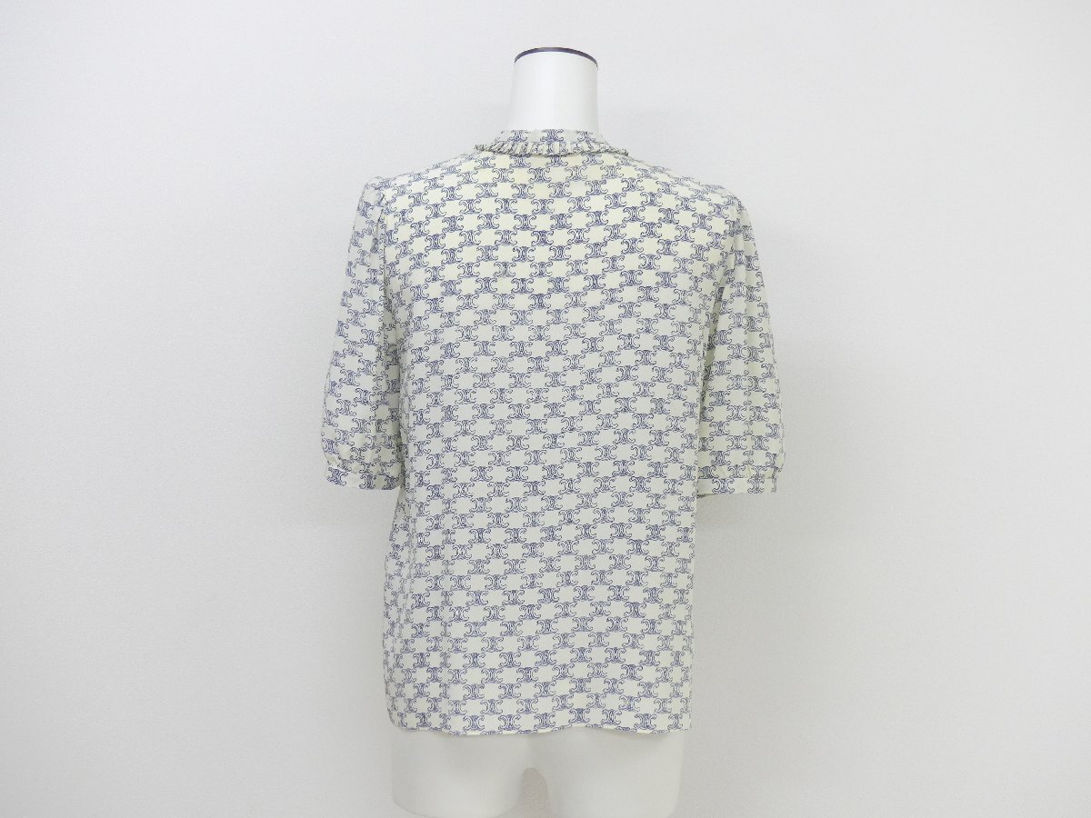 CELINE トリオンフシルクブラウス 34 アイボリー エディスリマン 22SS 2B553632P B＋＋