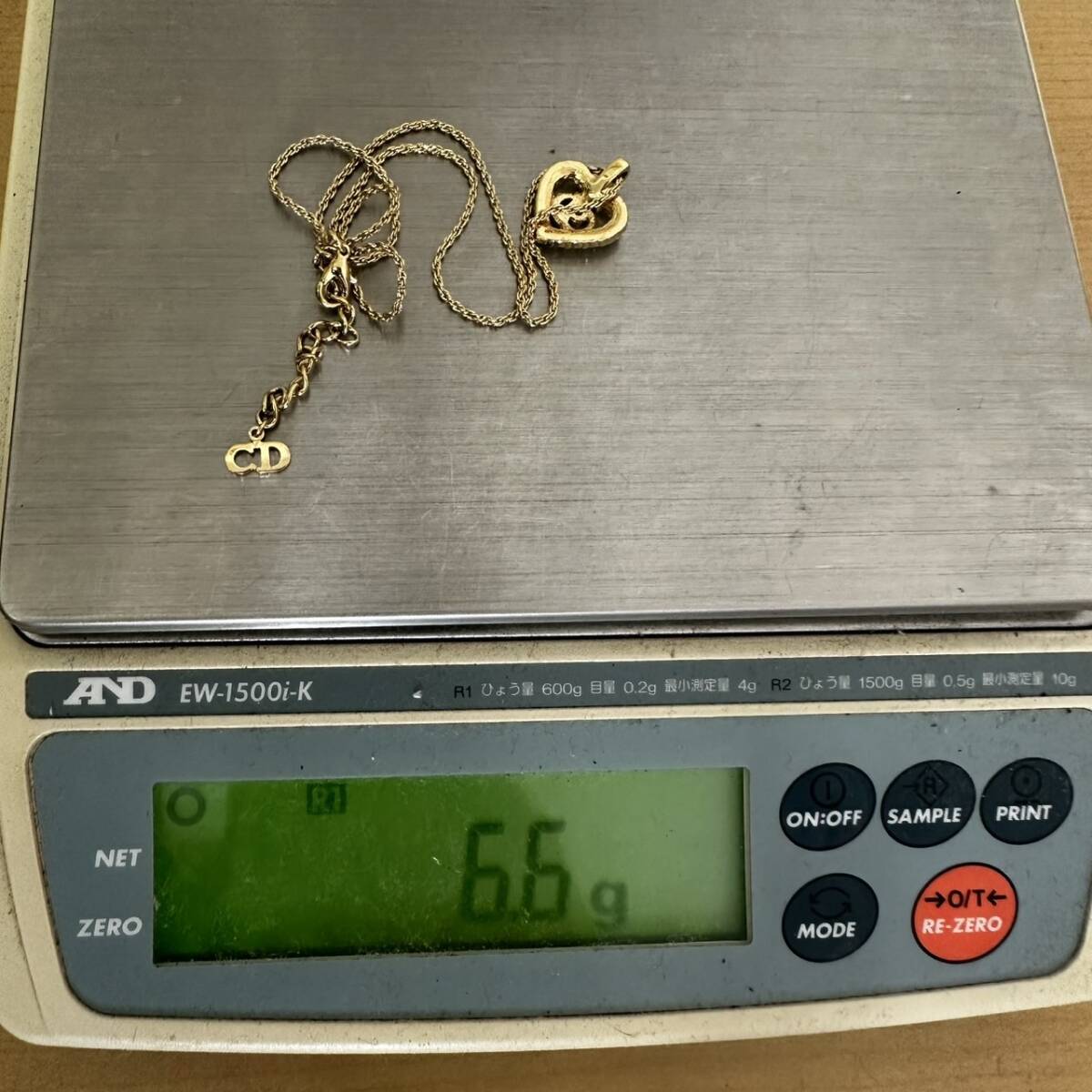 【T0909】 Dior ディオール ネックレス ゴールドカラー レディース アクセサリー 約6.6g