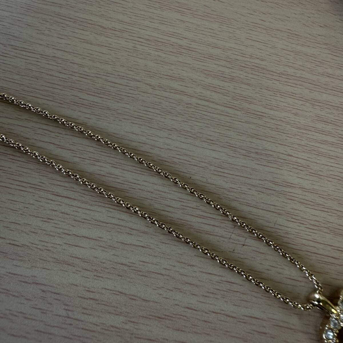 【T0909】 Dior ディオール ネックレス ゴールドカラー レディース アクセサリー 約6.6g