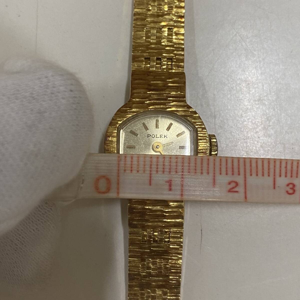 【TK0923】POLEK 18K.R.P レディース クオーツ 付屬品無 不動品　腕時計