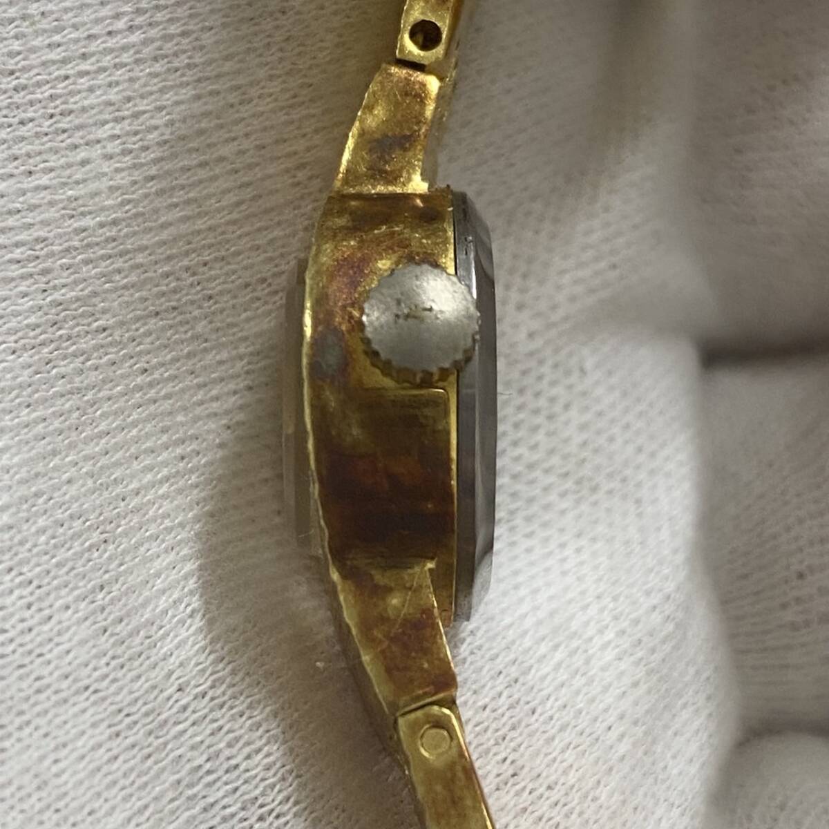 【TK0923】POLEK 18K.R.P レディース クオーツ 付屬品無 不動品　腕時計