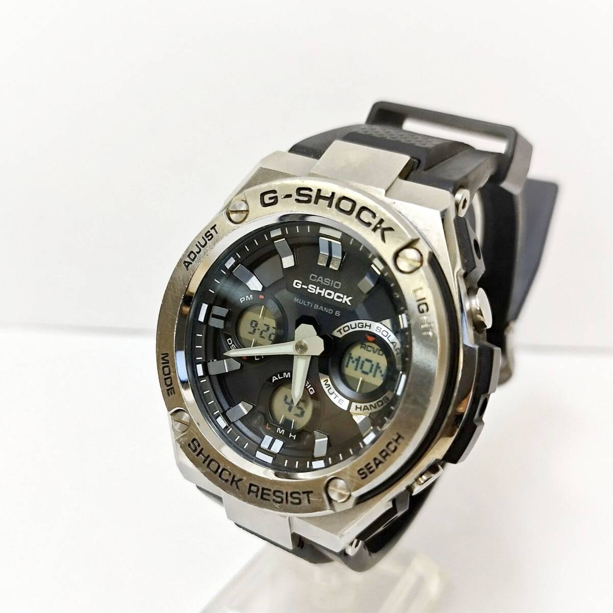 【T0922】CASIO カシオ G-SHOCK GST-W110 ラバーベルト ソーラー 現(xiàn)狀稼働品 腕時計 メンズ 付屬品無し 