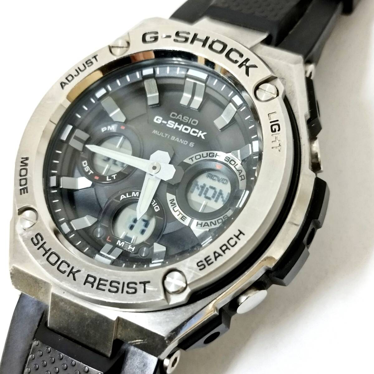 【T0922】CASIO カシオ G-SHOCK GST-W110 ラバーベルト ソーラー 現(xiàn)狀稼働品 腕時計 メンズ 付屬品無し 