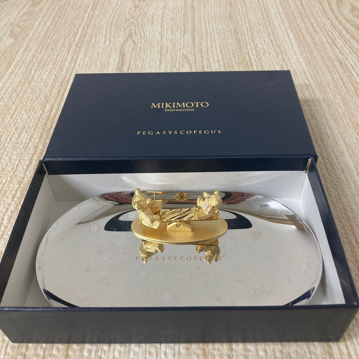 雷216 ミキモト MIKIMOTO インターナショナル トレイ パール付き 小物入れ