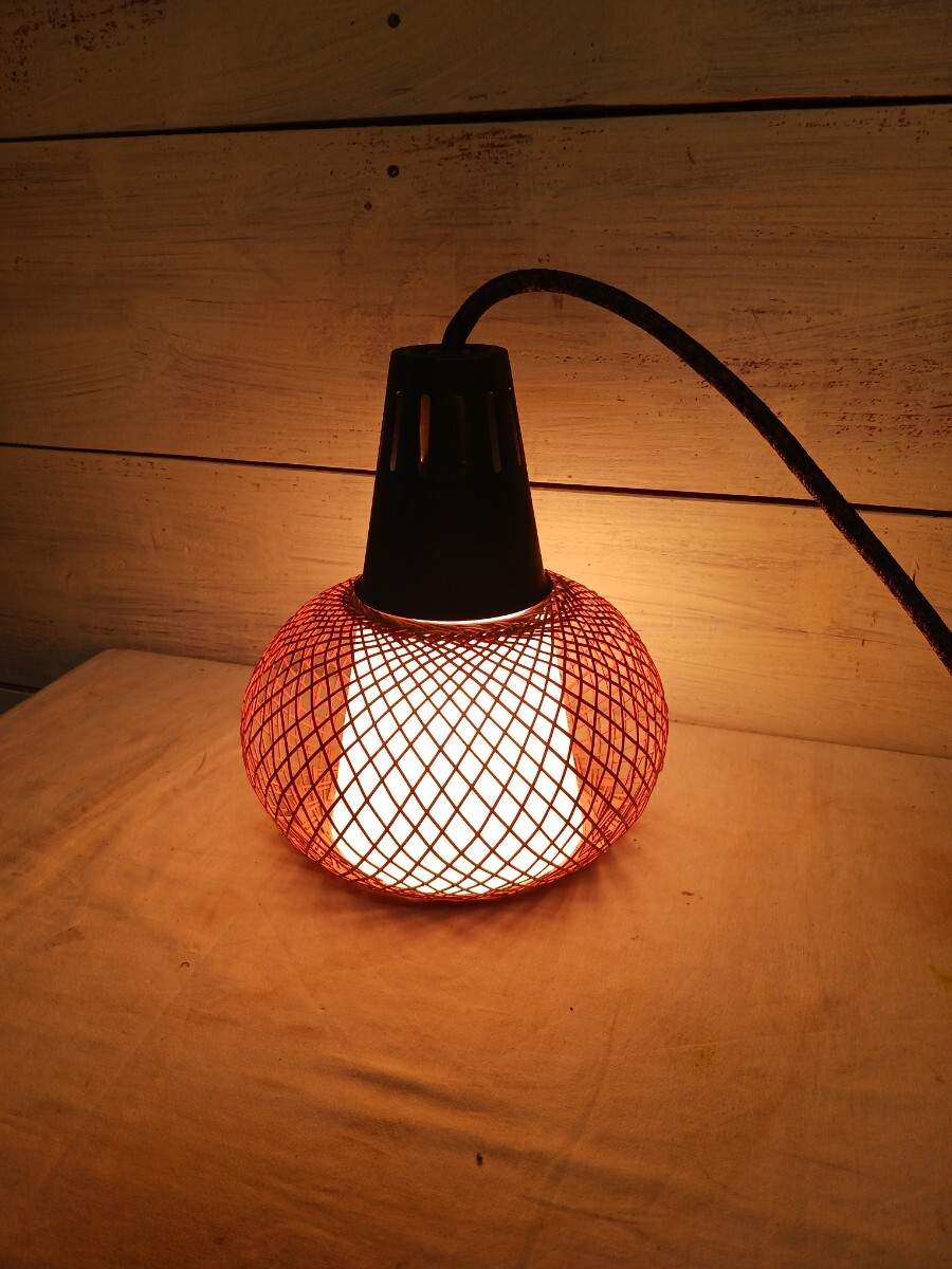 ジャパンヴィンテージ national 竹制 ペンダントライト 吊り下げ 天井照明 松下電器 昭和レトロ 和モダン 竹編み 當時物 2