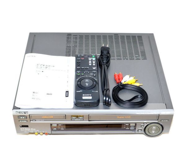 【純正リモコン付/動確済】SONY ソニー WV-ST1 ビデオデッキ Hi8 VHS Wデッキ 8mm 8ミリ Video8 Video Cassette WV-BS2 WV-H6の兄弟機
