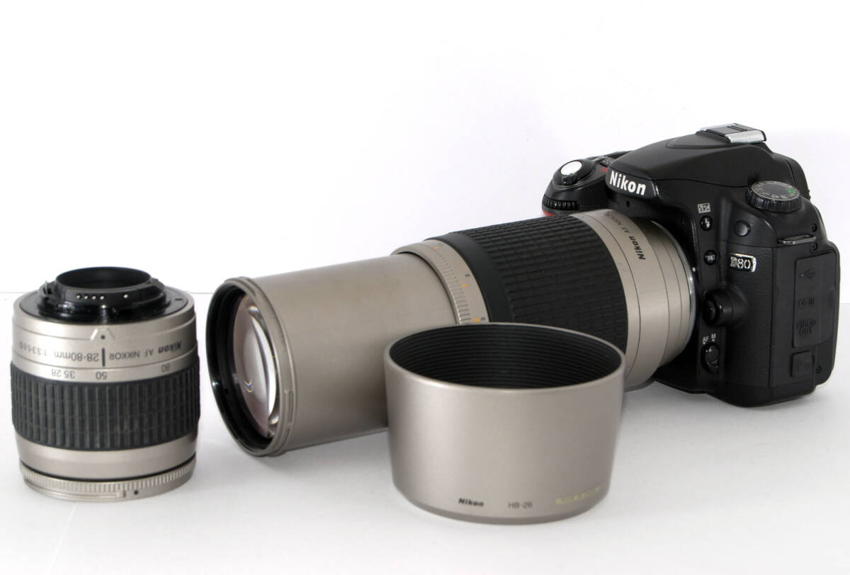 ◇初心者入門＆付属品多数 Nikon ニコン D80 純正＆超望遠W