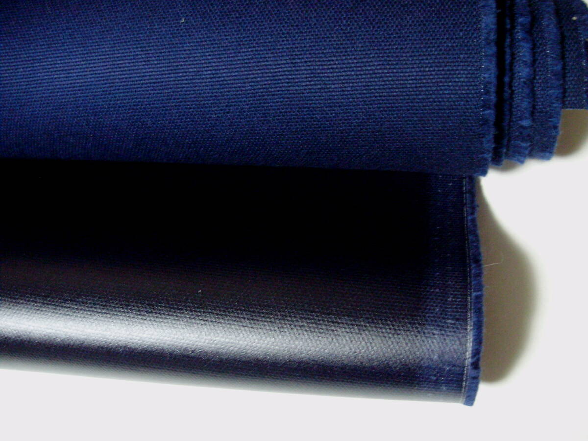 帆布＋合皮ボンディング生地★濃紺★1m_画像1