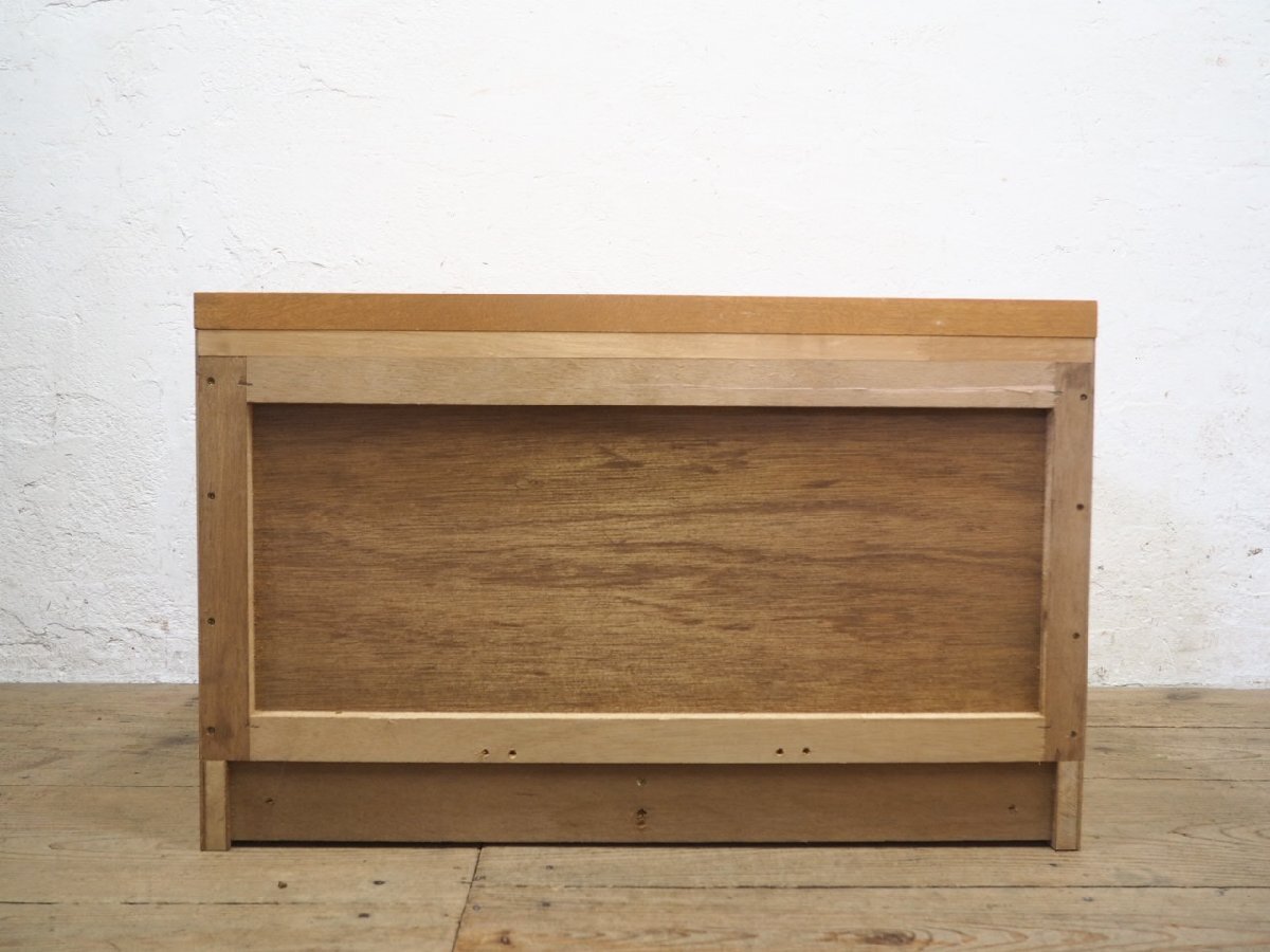 タ荷H0069◆④H45,5×W72×D51,5(cm)◆アジャスター付き◆シンプルなデザインの木制陳列臺◆飾り棚 展示臺 ラック ローボードL(ヤB)松