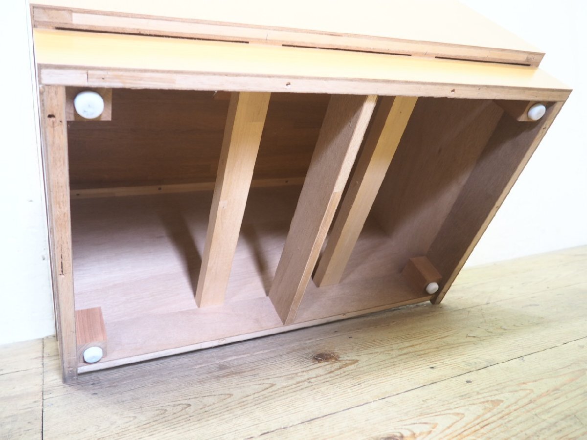 タ荷H0069◆④H45,5×W72×D51,5(cm)◆アジャスター付き◆シンプルなデザインの木制陳列臺◆飾り棚 展示臺 ラック ローボードL(ヤB)松