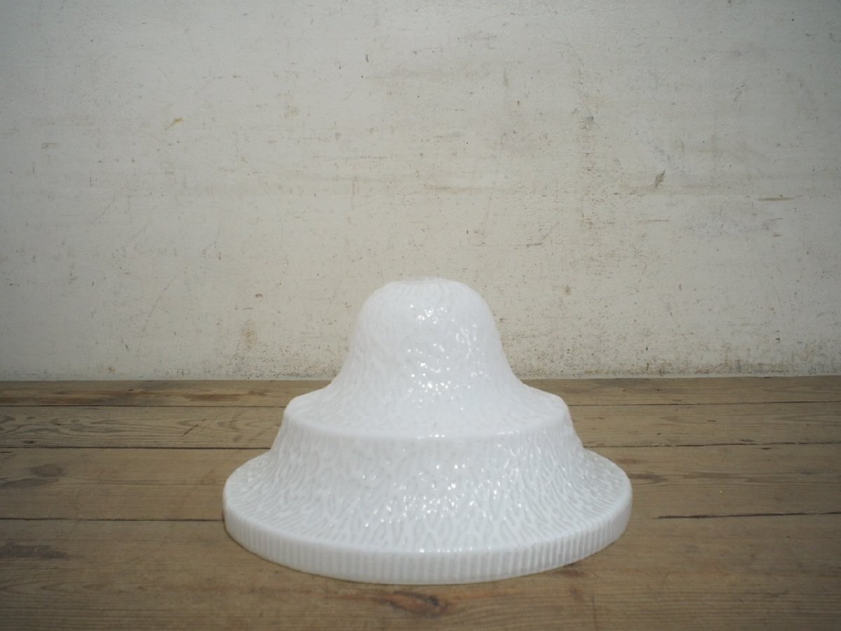 ユH0311◆①直徑30cm◆レトロな天井照明のガラスシェード◆洋館 ペンダントライト 電気 カフェ 喫茶店 店舗什器 アンティークS飯