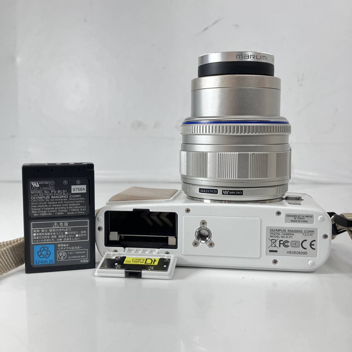 (志)OLYMPUS/オリンパス PEN ミラーレス一眼カメラ デジタル一眼 E-P1 M.ZUIKO DIGITAL 14-42mm 1:3.5-5.6 バッテリー付(I)0930A