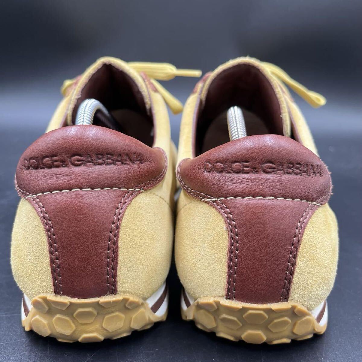 1円 【美品】 DOLCE&GABBANA ドルチェアンドガッバーナ 【圧倒的存在感】 メンズ ローカット スニーカー シューズ 靴 スエード 27cm相當(dāng)