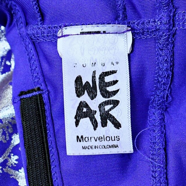 BE4-Z10☆//ZUMBAズンバ?抜群に目立つシルバープリント*パームツリー柄*上下セット※一番安価な送料はゆうパケットなら280円