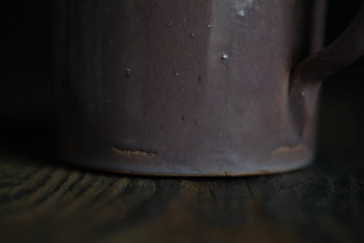 19世紀(jì) 古いCul Noir キュノワール マグカップ / 1800年代?フランス / アンティーク 古道具 民藝 民陶 コーヒーカップ 01