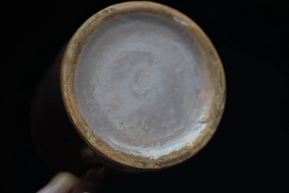 19世紀(jì) 古いCul Noir キュノワール マグカップ / 1800年代?フランス / アンティーク 古道具 民藝 民陶 コーヒーカップ 01