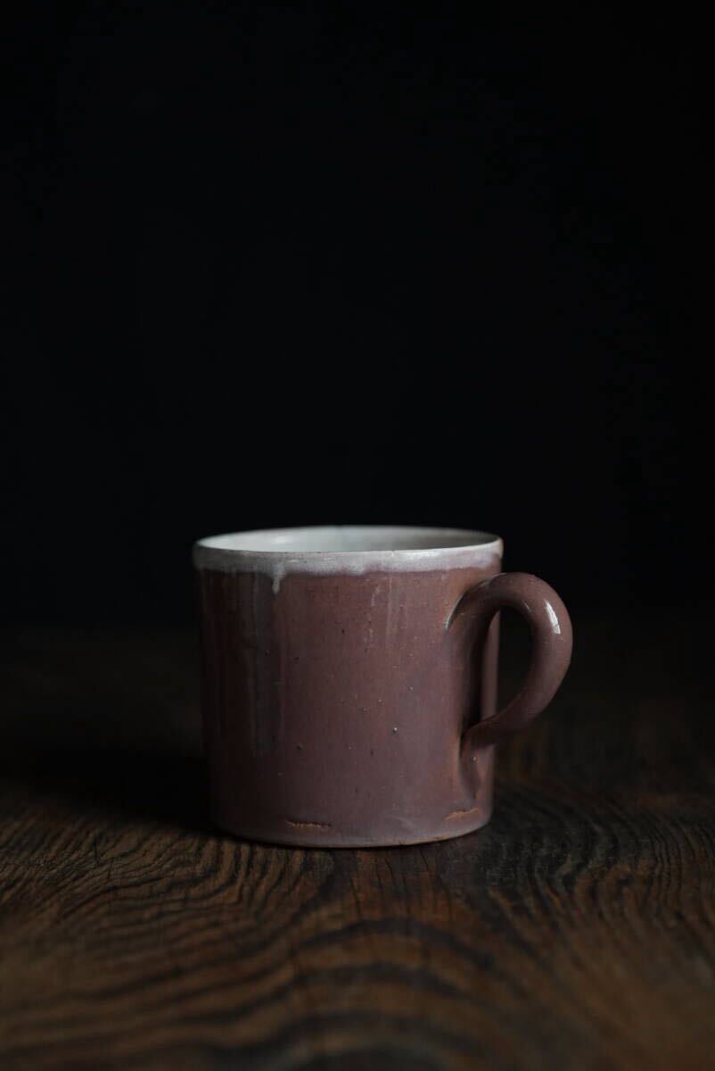 19世紀(jì) 古いCul Noir キュノワール マグカップ / 1800年代?フランス / アンティーク 古道具 民藝 民陶 コーヒーカップ 01