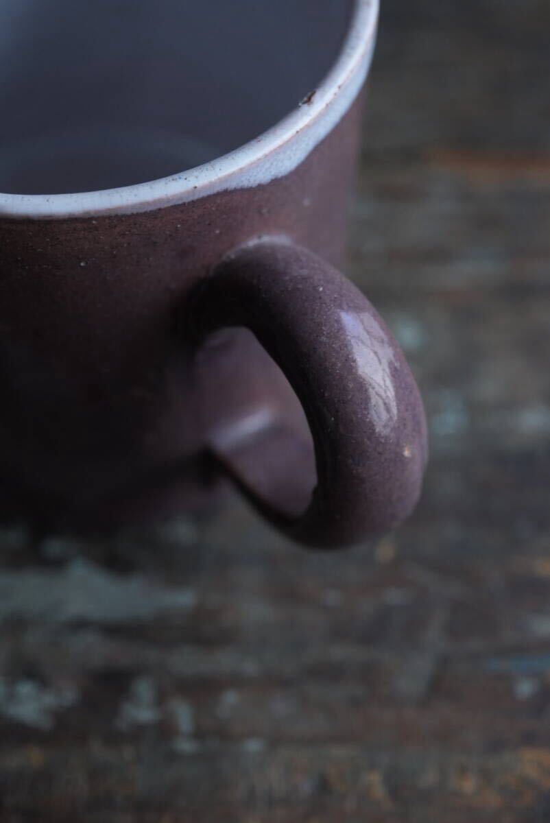 19世紀(jì) 古いCul Noir キュノワール マグカップ / 1800年代?フランス / アンティーク 古道具 民藝 民陶 コーヒーカップ 04