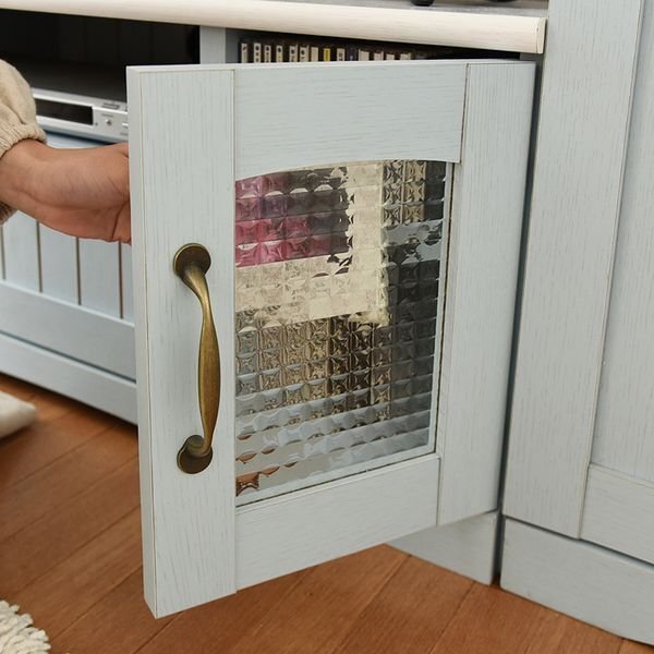 テレビ臺(tái)★フレンチカントリー/テレビ臺(tái) テレビボード テレビラック/コンパクト 幅80cm 32型/引出し 扉付き 収納/青 白/ffca-0001/特価zz