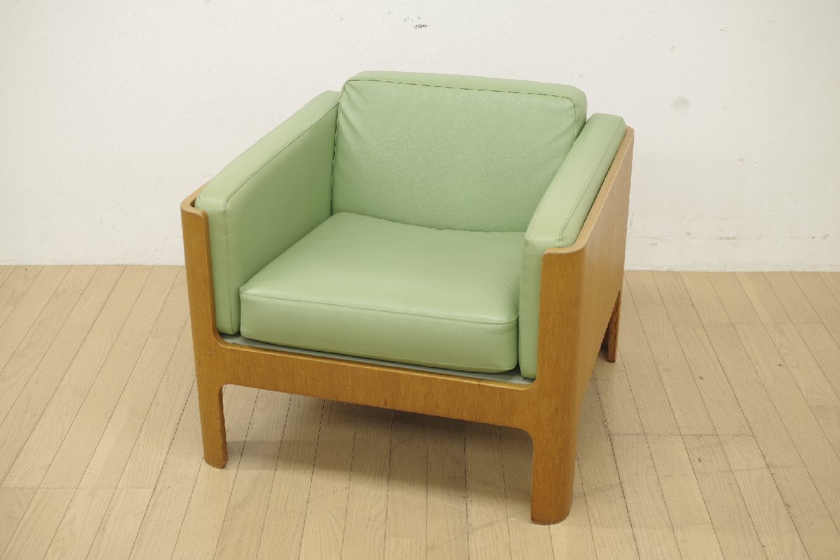  Vintage Tendo Mokko Haco - дуб конара материал легкий стул 1 местный . диван ... Северная Европа способ living прием .. лобби зеленый зеленый E