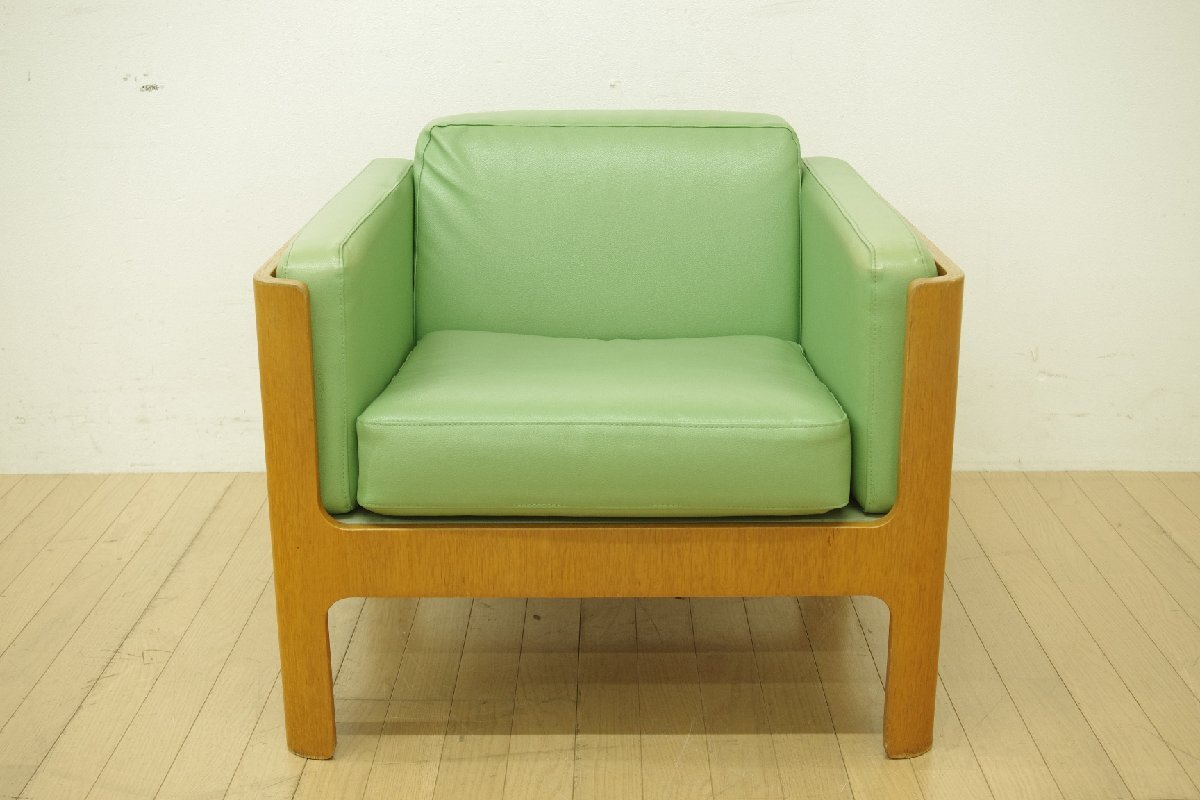 Vintage Tendo Mokko Haco - дуб конара материал легкий стул 1 местный . диван ... Северная Европа способ living прием .. лобби зеленый зеленый J